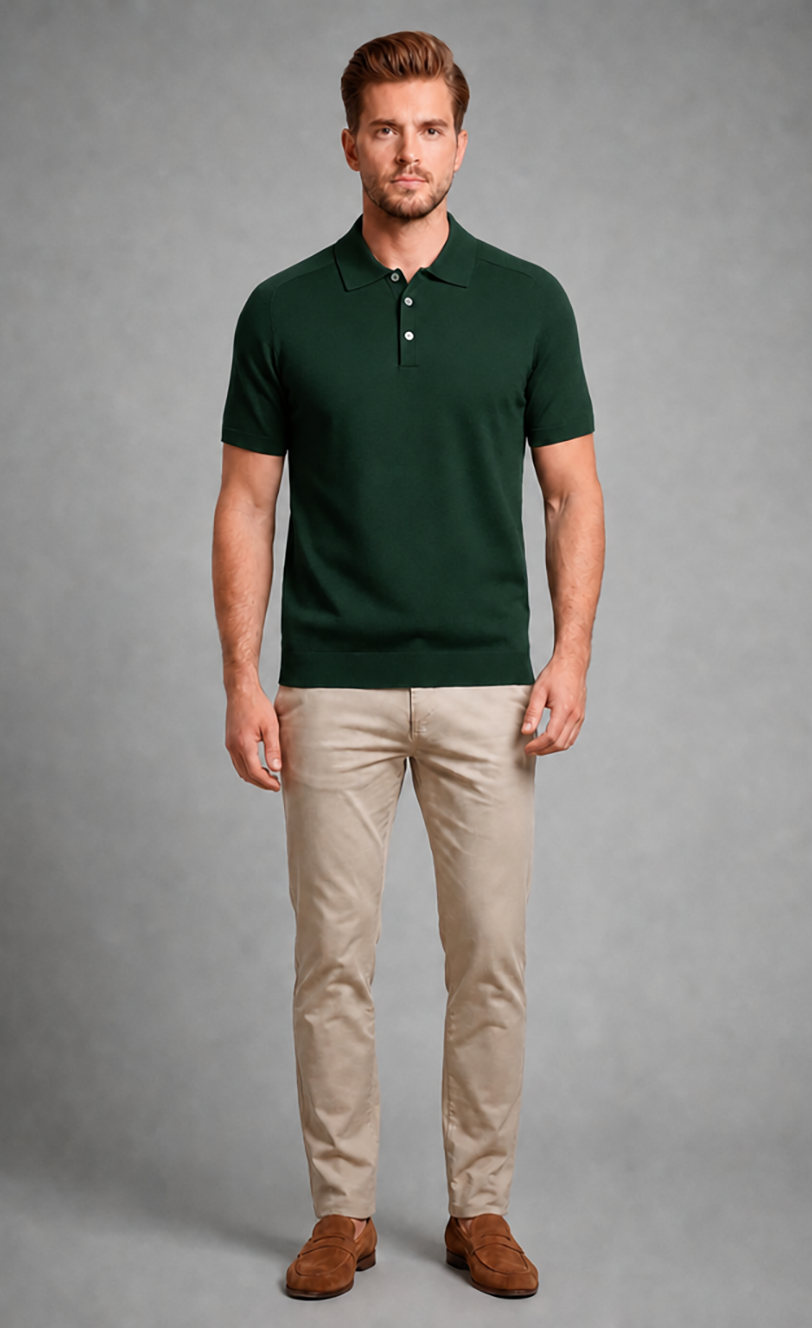 Мужской короткий джемпер поло Mario Machardi NBSFK25351/48
